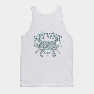 Key West, FL, Blue Crab Tank Top